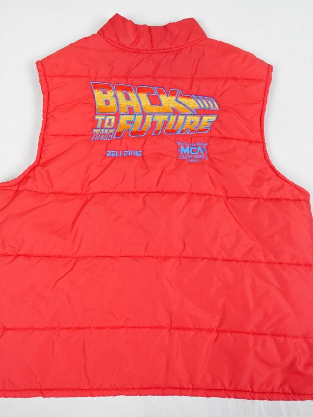 Vintage Back to the Future Movie Vest Men's XL Marty Mcfly Red Puffer 1980s